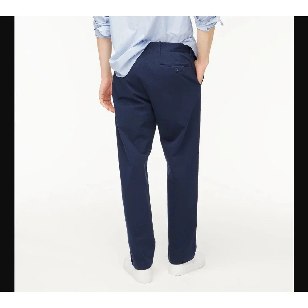 J Crew Navy Blue Relaxed‎ Fit Chino Pants FLEX Flat Front Men's Size 32x30 BR813